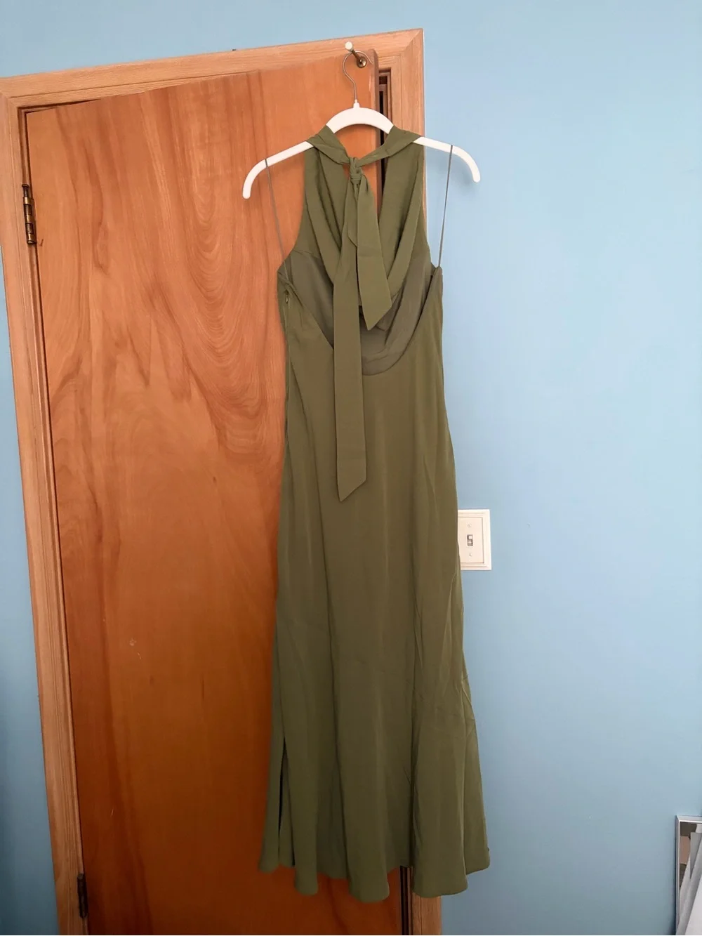 Abercrombie & Fitch Cowl Halter Maxi Dress